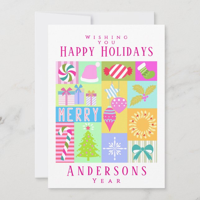 Tarjeta Festiva Calendario de navidades anticipados (Anverso)