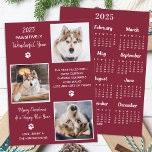 Tarjeta Festiva Calendario del Año mascota en el Personalizado de<br><div class="desc">Presentamos nuestra nueva colección de tarjetas de vacaciones, perfecta para amantes de los animales y dueños de mascotas! Nuestras tarjetas de "Año Maravilloso" muestran a sus peludos familiares de una manera linda, moderna y divertida. Estas tarjetas son elegantes y festivas, con un collage de fotos de sus mascotas familiares a...</div>