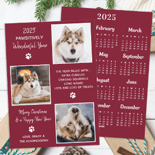 Tarjeta Festiva Calendario del Año mascota en el Personalizado de 