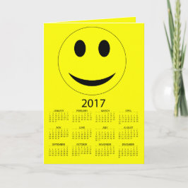 Tarjeta Festiva Calendario divertido de la Feliz Año Nuevo 2017