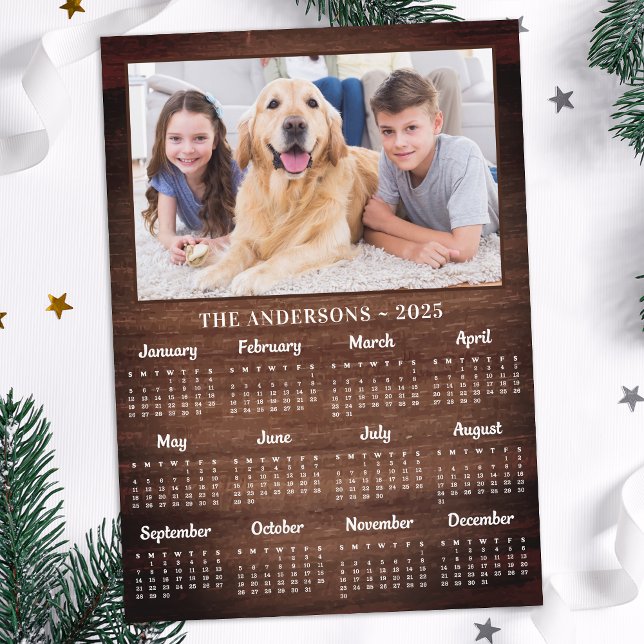 Tarjeta Festiva Calendario fotográfico de 12 meses de 2026 de un M (Subido por el creador)