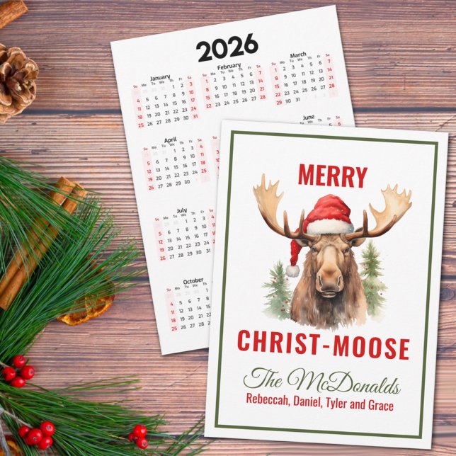 Tarjeta Festiva Calendario Moose de los Navidades de Melón-Cristo (Subido por el creador)
