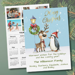 Tarjeta Festiva Calendario Personalizado 2027 Whimsical 6 Fotos 20