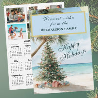 Calendario personalizado de 6 fotos festivas de 20