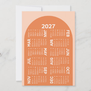 Tarjeta Festiva Calendario - puede descargar mod arch retro coral