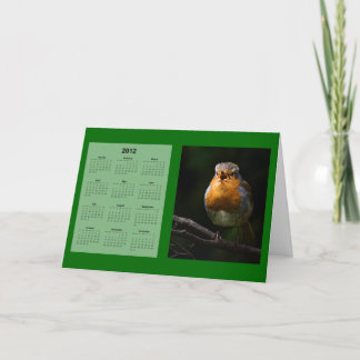 Tarjeta Festiva Calendario Robin 2012