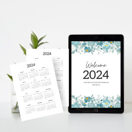 Tarjeta Festiva calendarios anuales de 2024