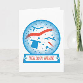 Tarjeta Festiva Calentamiento del planeta de nieve (estándar)