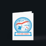 Tarjeta Festiva Calentamiento global de la nieve (pequeño)<br><div class="desc">El cambio climático afecta a todas las personas. Especialmente,  gente nevada.</div>