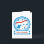 Tarjeta Festiva Calentamiento global de la nieve (pequeño)<br><div class="desc">El cambio climático afecta a todas las personas. Especialmente,  gente nevada.</div>