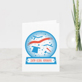 Tarjeta Festiva Calentamiento global de la nieve (pequeño)