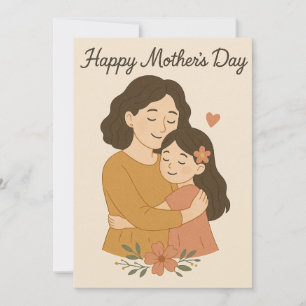 Tarjeta Festiva Cálido abrazo del día de la madre