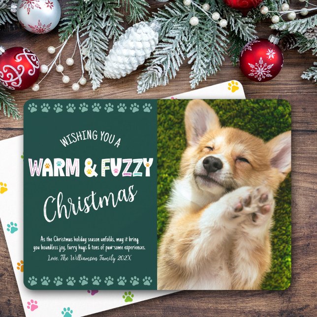 Tarjeta Festiva Cálidos Navidades Mascotas borrosos Fototipografía (Subido por el creador)