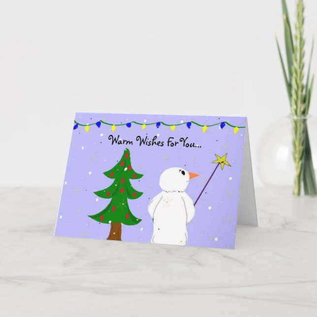 Tarjeta Festiva Caliente los deseos para usted (Anverso)