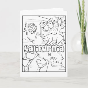 Tarjeta Festiva california color me collage