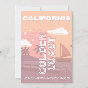 Tarjeta Festiva California, Travel Art, Preppy, Pastel