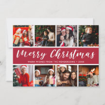 Caligrafía del Collage de fotos navideño de Feliz