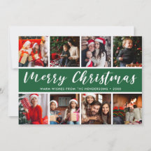 Caligrafía del Collage de fotos navideño de Feliz
