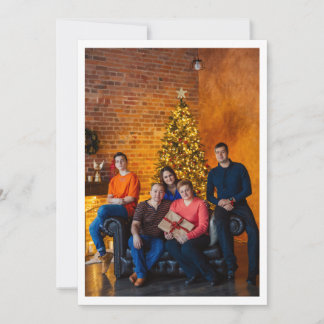 Tarjeta Festiva Caligrafía fotográfica Minimalista simple