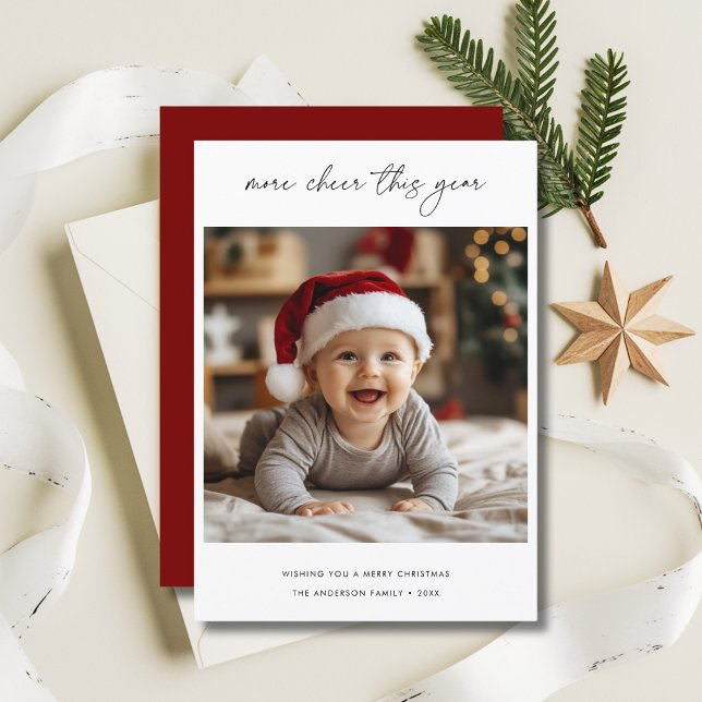 Tarjeta Festiva Caligrafía más alentadora este año Navidades bebé (Subido por el creador)