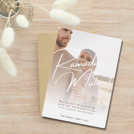 Tarjeta Festiva Caligrafía Mínima Moderna Ramadan Mubarak Foto