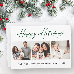 Tarjeta Festiva Caligrafía moderna Guión de tinta verde 3 foto