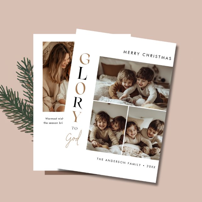 Tarjeta Festiva Caligrafía Navidades religiosos Gloria A Dios Foto (Subido por el creador)