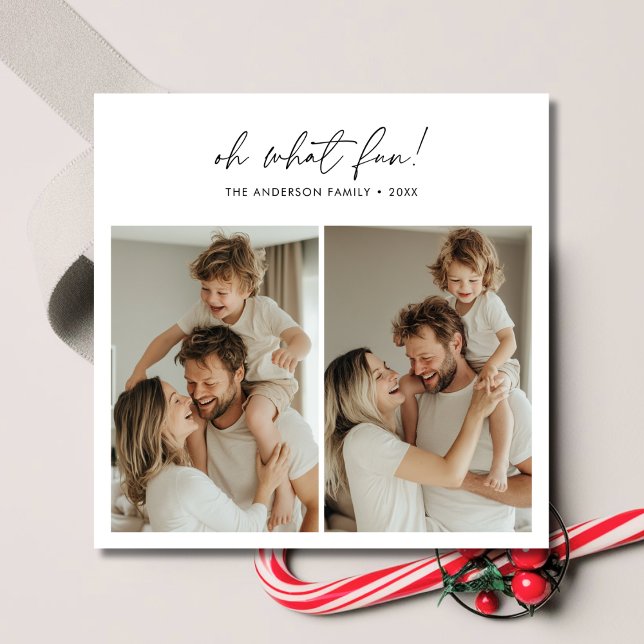 Tarjeta Festiva Caligrafía Oh Qué Navidades Divertidos Fotografía  (Subido por el creador)