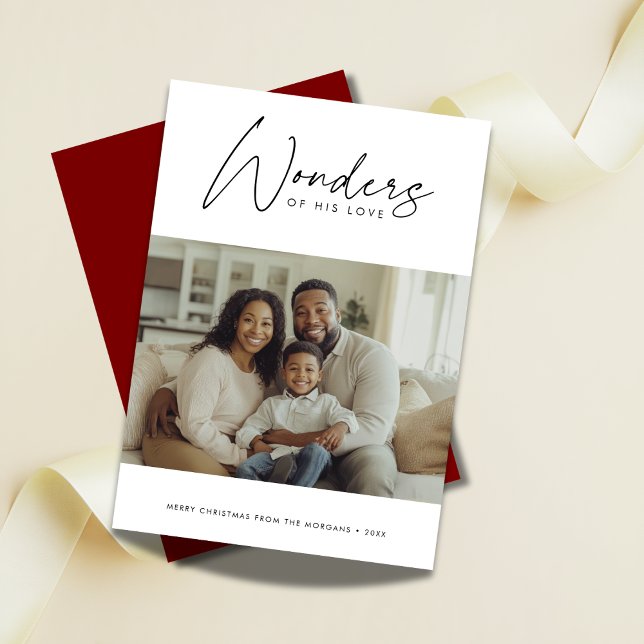 Tarjeta Festiva Caligrafía se maravilla de Navidades bíblicos reli (Subido por el creador)