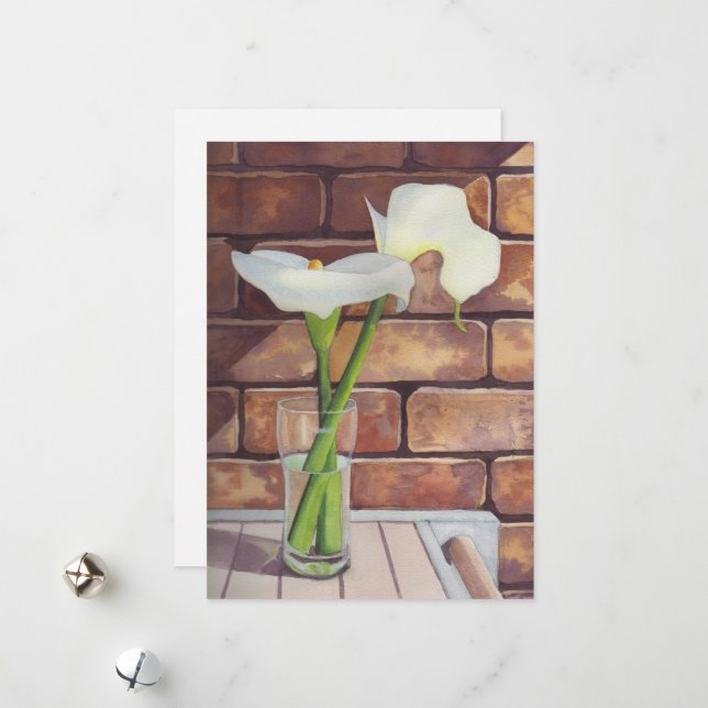 Tarjeta Festiva Calla Lilies (Anverso/Reverso In Situ)
