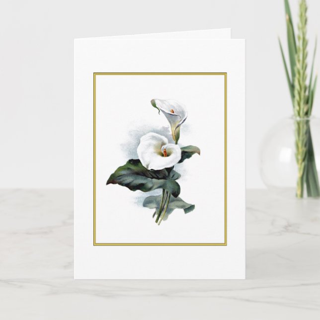 Tarjeta Festiva Calla Lily Easter Card (Anverso)