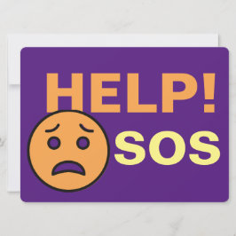 Tarjeta Festiva calle bloqueada, señalización del coche de ayuda