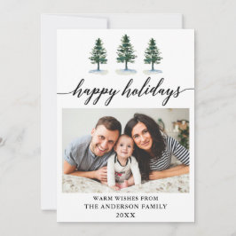 Tarjeta Festiva Calligrafía acuarela Pines Fotografía