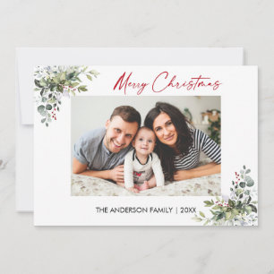 Tarjeta Festiva Calligrafía Guión de tinta roja bería