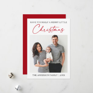 Tarjeta Festiva Calligrafía Pluma de tinta roja foto Minimalista