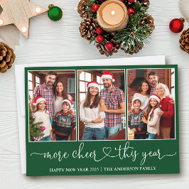 Tarjeta Festiva Calligraphy Heart More Cheth Green 3 Photo