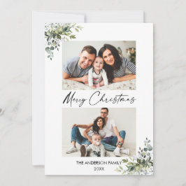 Tarjeta Festiva Calligraphy Ink Script Greenerenery 2 Navidades de