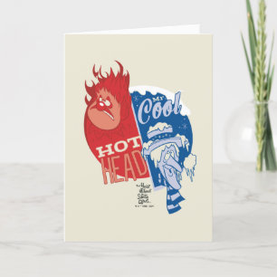 Tarjeta Festiva Calor Desdichado Cabeza Caliente y Nieve Desdichad