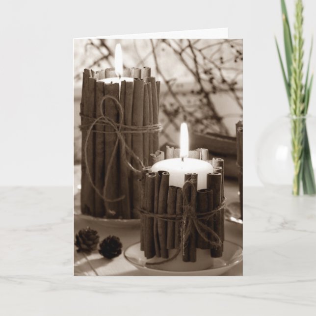 TARJETA FESTIVA CALOR, JOY, AMOR A LOS NAVIDADES (Anverso)