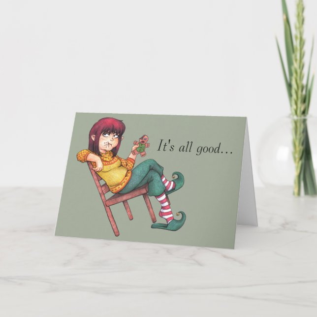 Tarjeta Festiva Calorías de navidades no cuentan (Anverso)