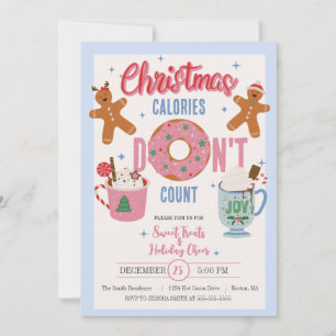 Tarjeta Festiva Calorías de navidades no cuentan