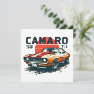 Tarjeta Festiva Camaro ZL1 1969