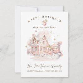 Tarjeta Festiva Cambio de dirección en Navidades