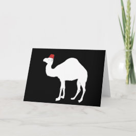 Tarjeta Festiva Camel Con Un Fez