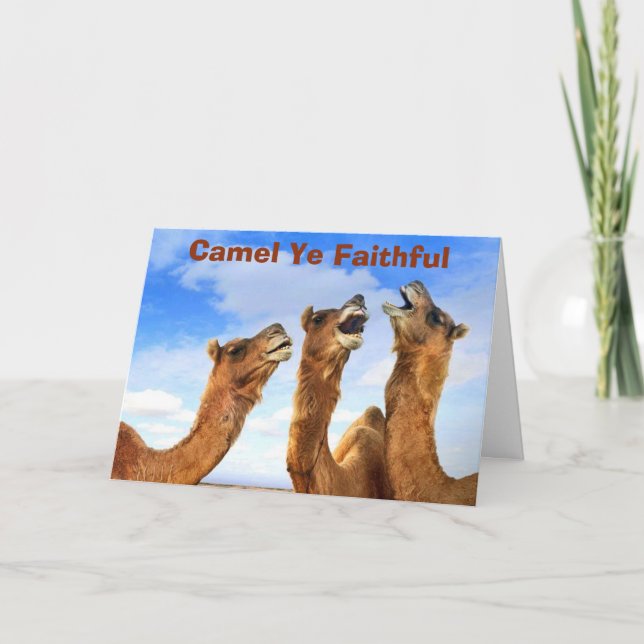 TARJETA FESTIVA "CAMEL YE FE" CANTA LOS CAMELLOS A LOS NAVIDADES (Anverso)