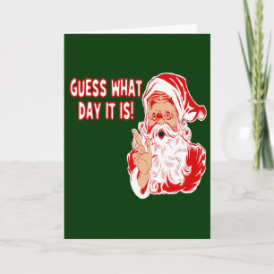 Tarjeta Festiva Camello del Día de los navidades Santa y Hump