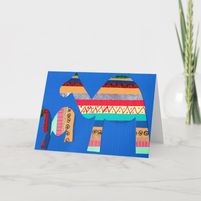Tarjeta Festiva Camellos (Anverso)