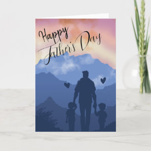 Tarjeta Festiva Caminando el camino de la vida con papá: Día del P