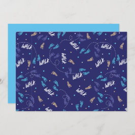 Tarjeta Festiva Caminando juntos: Silhouette de Huella de Aventura