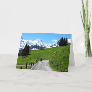 Tarjeta Festiva Caminando por Murren